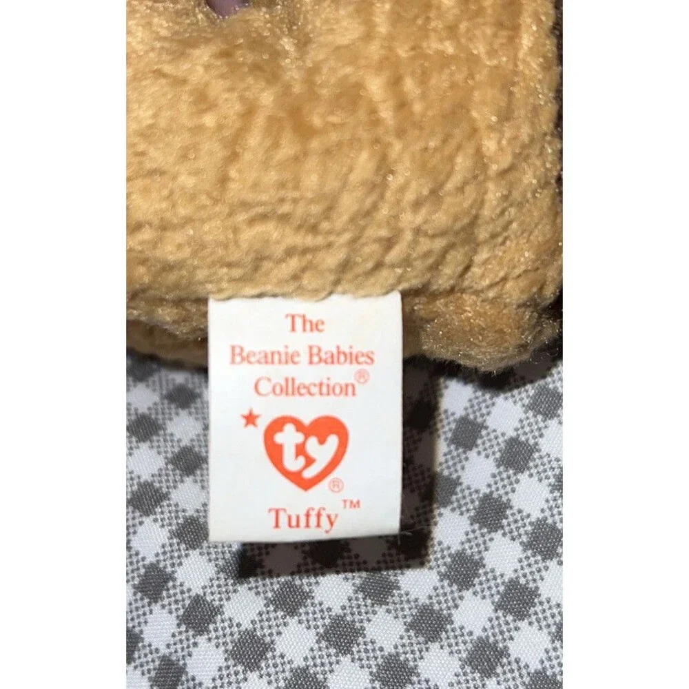 1996 Ty Beanie Baby TUFFY THE DOG With Rare Multiple Tag Errors Retired New Cond